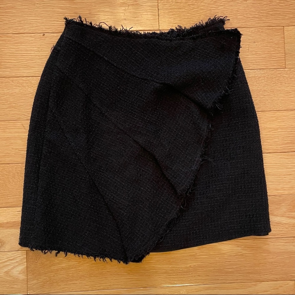 Missoni Black Mini Skirt with Frayed Trim